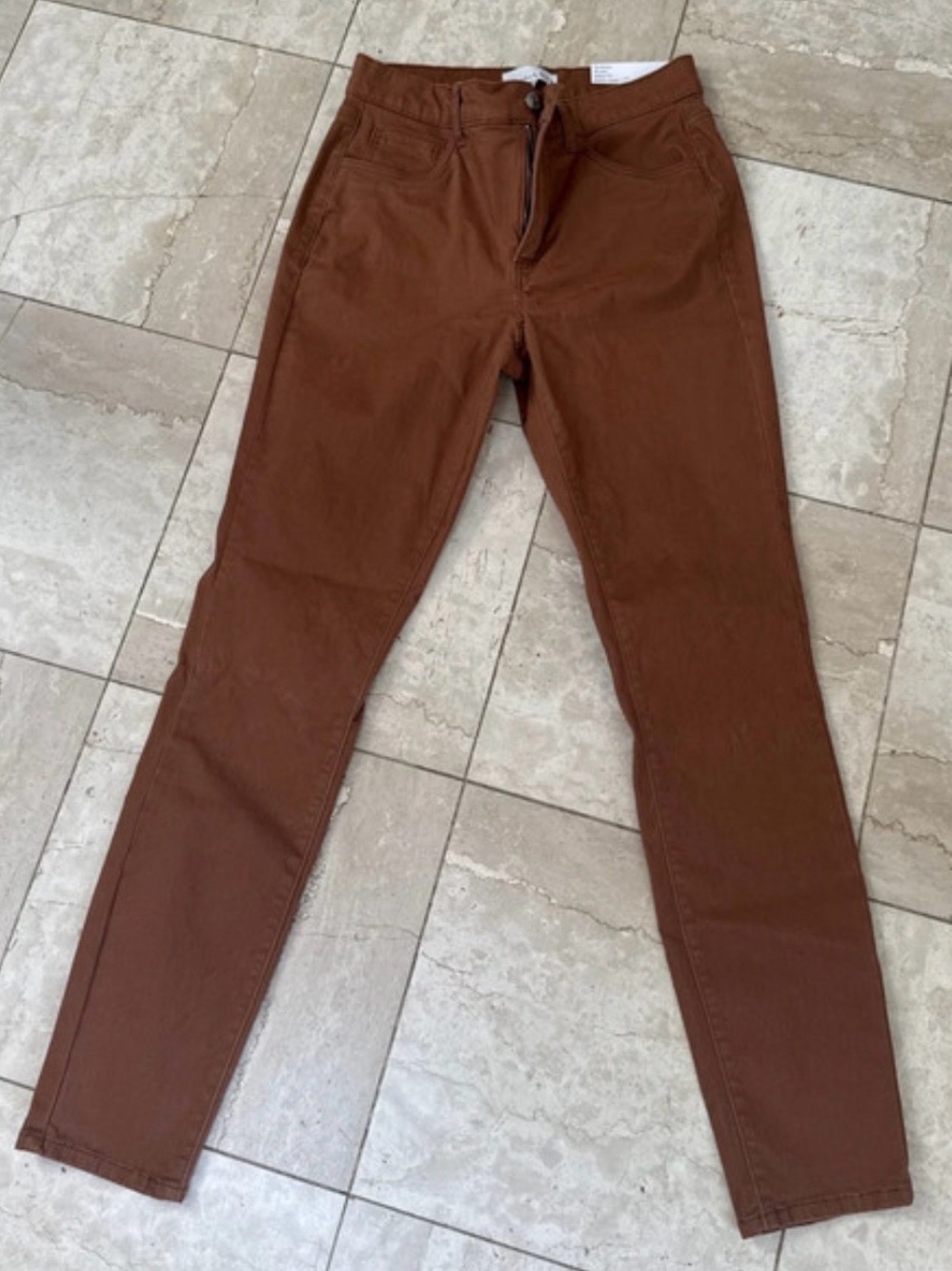 LOFT woman Slim Fit Jeans in Rust Brown
